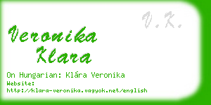 veronika klara business card