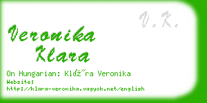 veronika klara business card